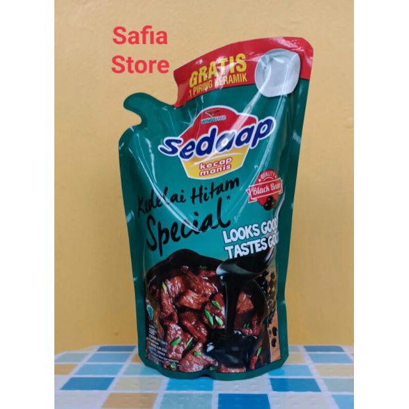

Sedaap Kecap Manis 520 ml ( free piring keramik)
