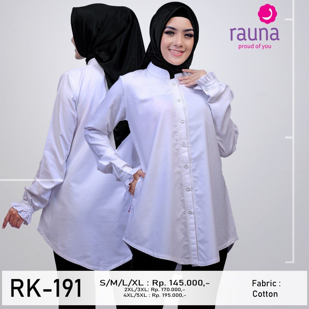 atasan rauna rk 191 / atasan rauna muslimah / tunik rauna / atasan putih