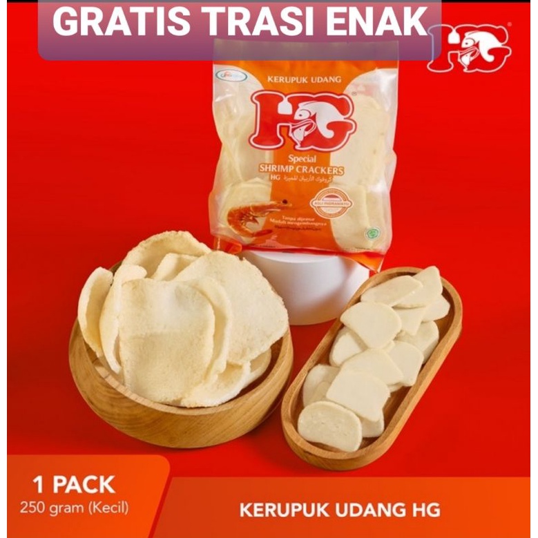 

KERUPUK UDANG kancing HG FOOD 250GRAM KRUPUK 2 GAJAH KERUPUK INDRAMAYU ASLI GRATIS TERASI ENAK