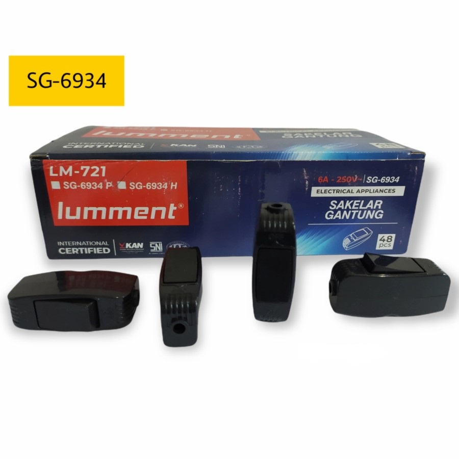 SAKLAR GANTUNG SAKLAR KIPAS SAKLAR LAMPU LUMMENT SG-6934 PIN KUNINGAN - PUTIH