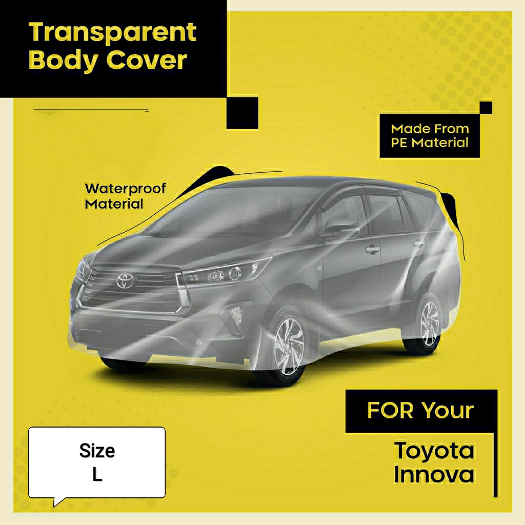 Sarung Cover Mobil Plastik Tranparan Innova