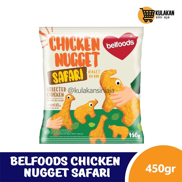 

Belfoods Chicken Nugget Safari 450 Gram