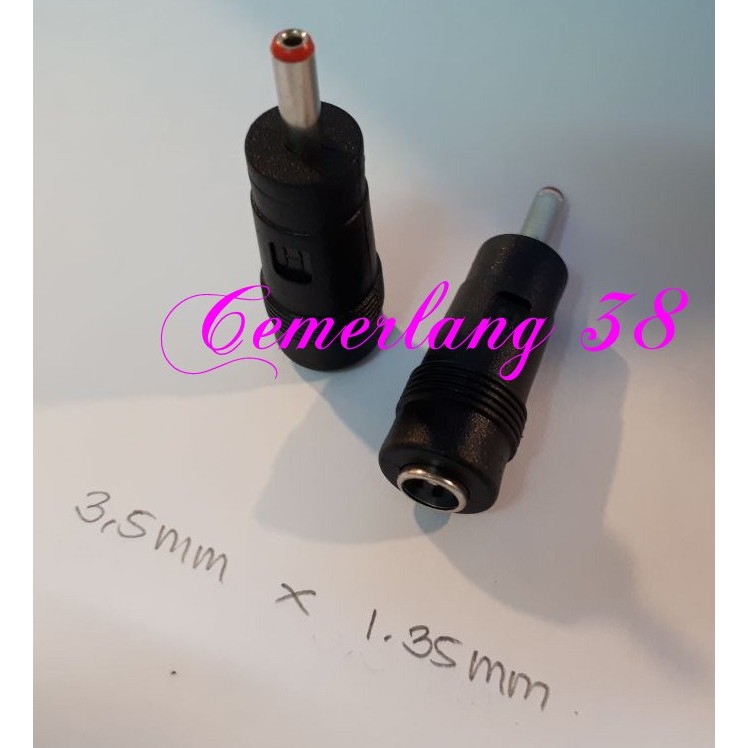 3,5mm * 1,35mm Over Connector Jack DC Sambungan 5.5 mm x 2.5 mm Female to Male 3.5 mm x 1.35 mm