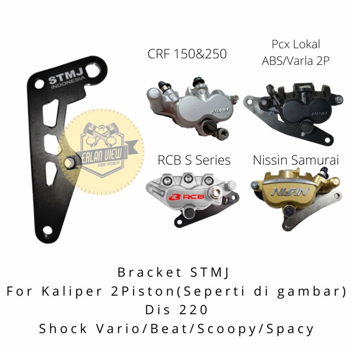 Braket Bracket Breket Cakram Kaliper STMJ 220mm