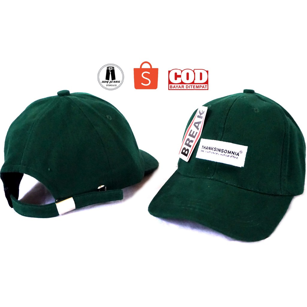 TOPI DISTRO PRIA/TOPI BASEBALL THANKSINSOMNIA LABEL PUTIH