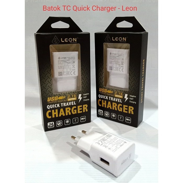 Travel Batok Adaptor USB 2A LEON Quick Charging 100% Original Charger Termurah