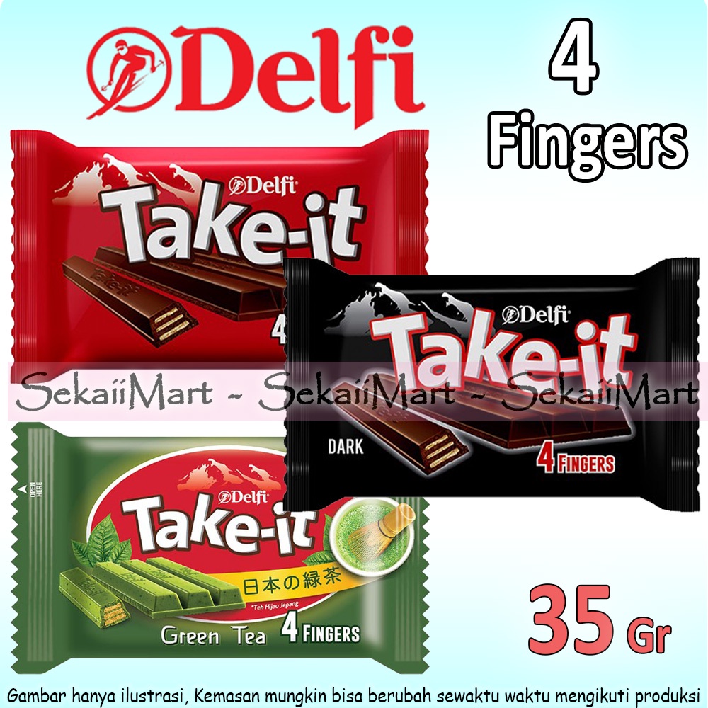 

DELFI TAKE IT 4 Fingers 35g - TAKE-IT 4F Chocolate Wafer / Dark Choco / Green Tea