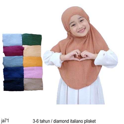 JILBAB ANAK BERGO PLISKET USIA 3-8 Tahun - JILBAB ANAK BAHAN DIAMOND PREMIUM MURAH - JILBAB ANAK MUR