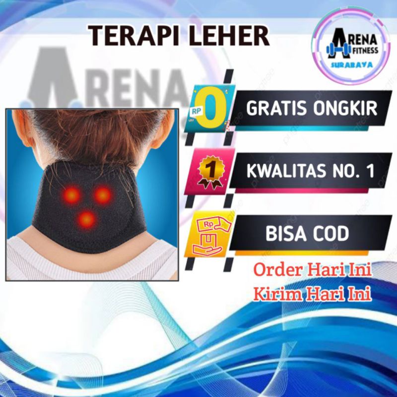 Terapi Leher Magnetic Tourmaline Therapy Neck Massager alat terapi leher penyangga leher