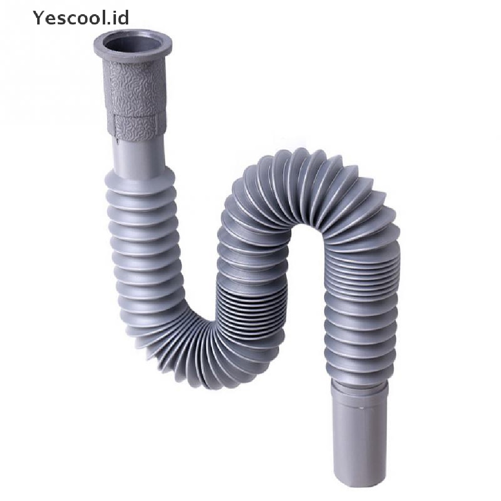 【Yescool】 Flexible Water Pipe Wash Basin Drainage Pipes Lengthen Deodorant Prolong Water Pipes Plumbing Hoses .