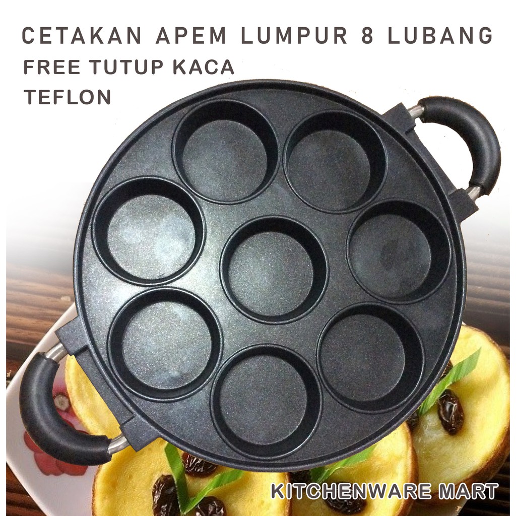 Cetakan Lumpur Apem happycall apem lubang 8 teflon - snack maker 8 holes Cetakan Lumpur teflon