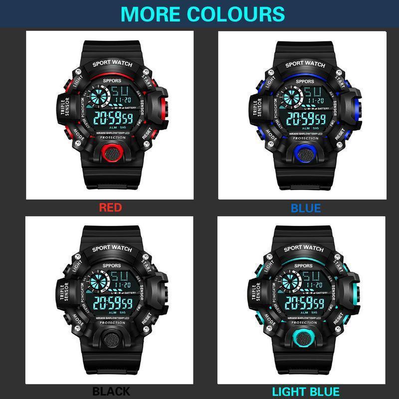 [Ready Stock ]  COD Jam Tangan Digital Pria Dual Time Sport Watch / Jam Tangan Pria Sport Watch Fashion