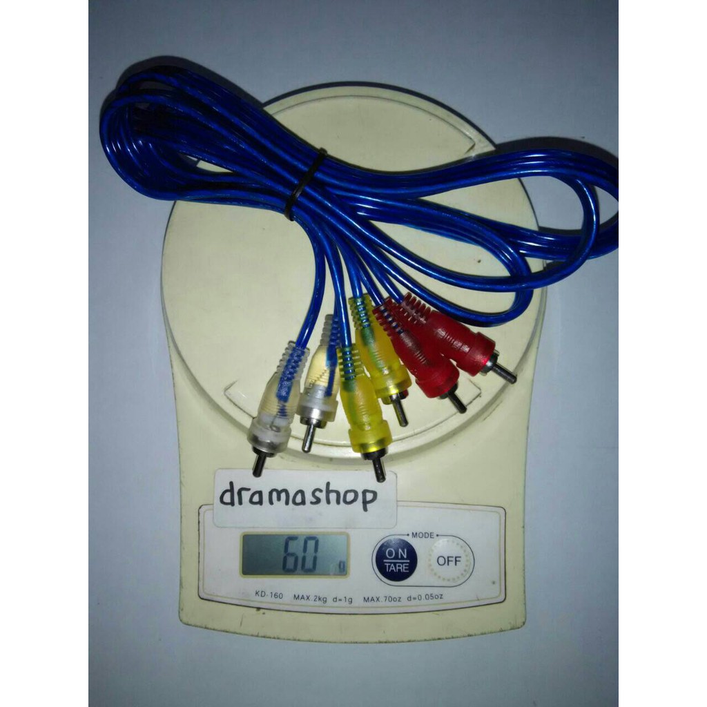 Kabel RCA 3-3 Transparan 1.5mtr, Kabel RCA bagus, Kabel DVD - TV