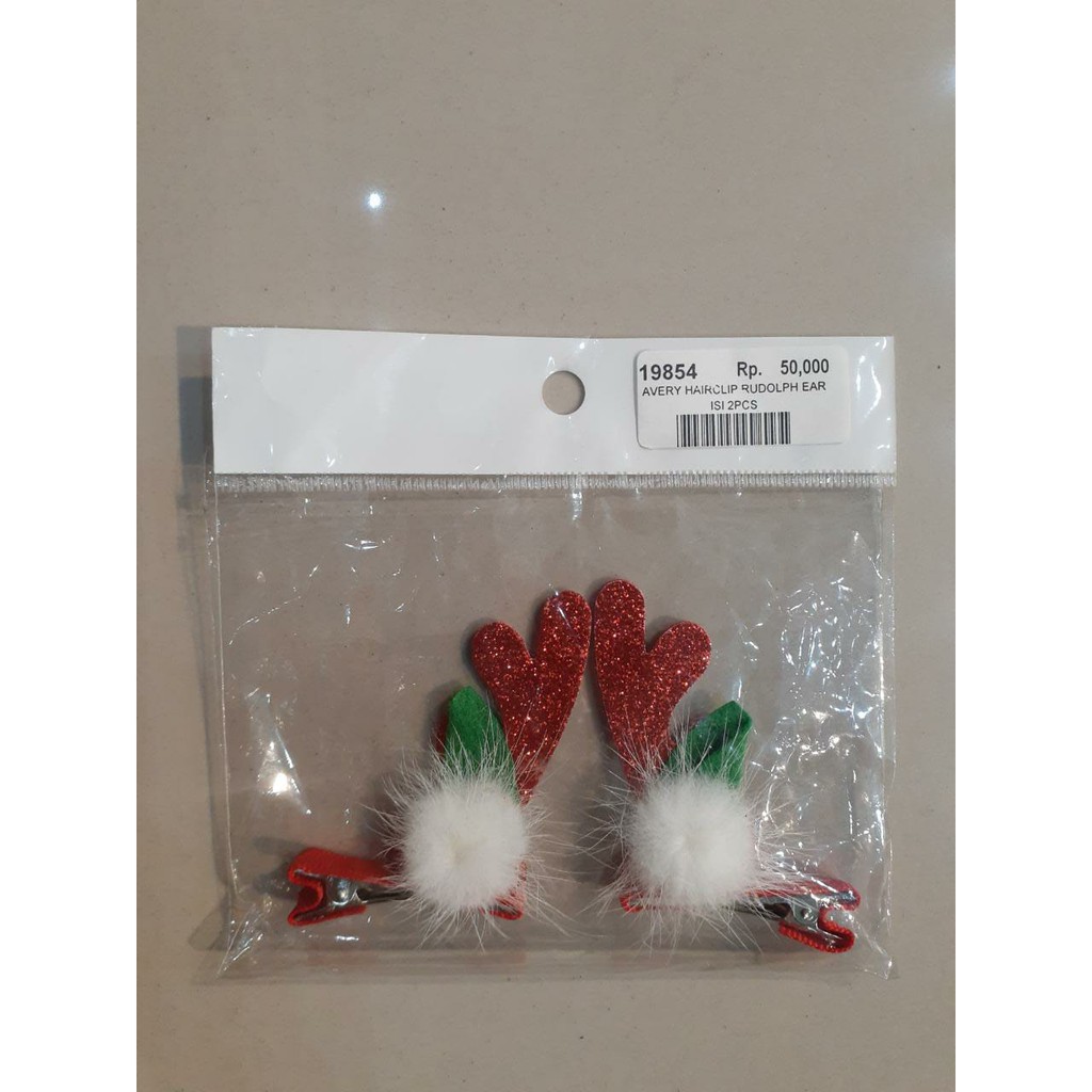 AVERY HAIRCLIP RUDOLPH EAR ISI 2PCS / HAIRCLIP