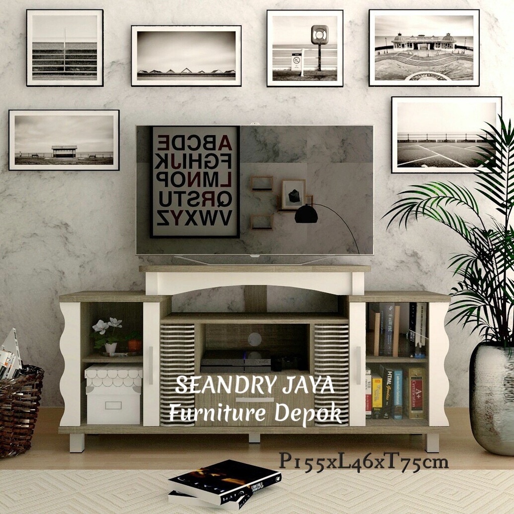 BUFET TV/RAK TV /MEJA TV/PROMO MURAH/MODERN/KNOCK DOWN/MINIMALIS/ SEANDRY JAYA FURNITURE DEPOK/KELAP