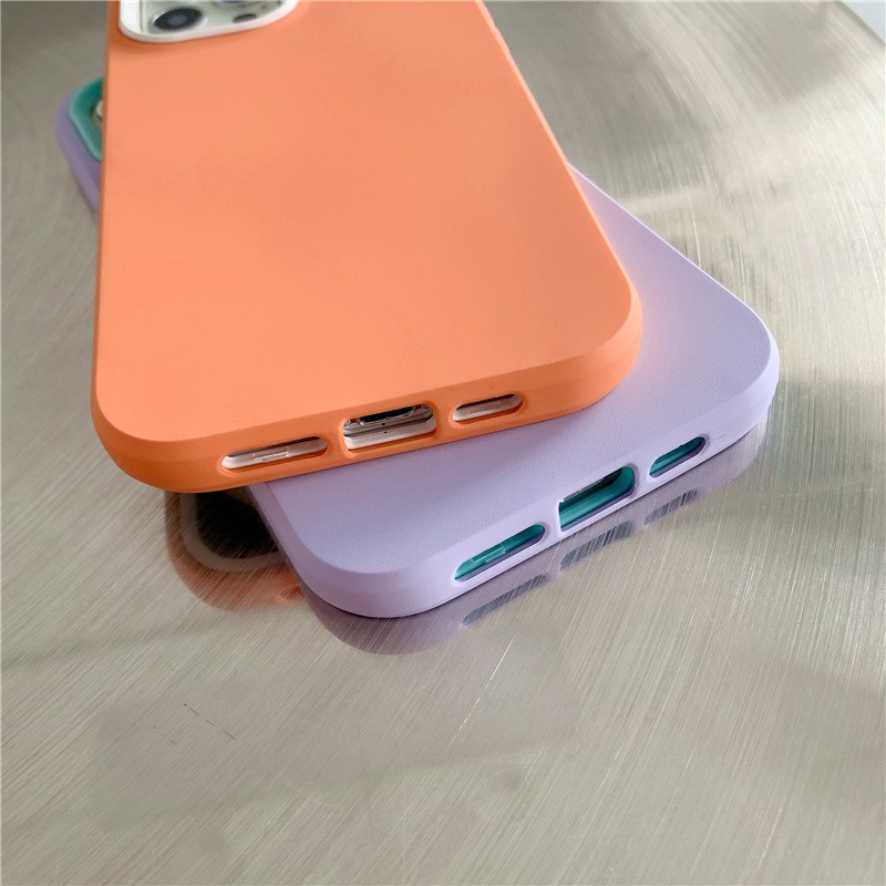 Soft Case Hp Warna-Warni Tahan Goncangan Untuk Iphone 13 / 11 / 12pro Max / 7 / 8plus / X / Xs Max / Xr / Se 2020