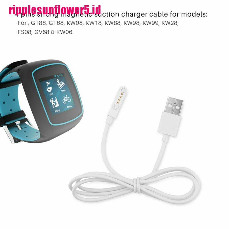 Kabel Power Charger Usb 2.0 Magnetik 4 Pin Untuk KW88 Smart