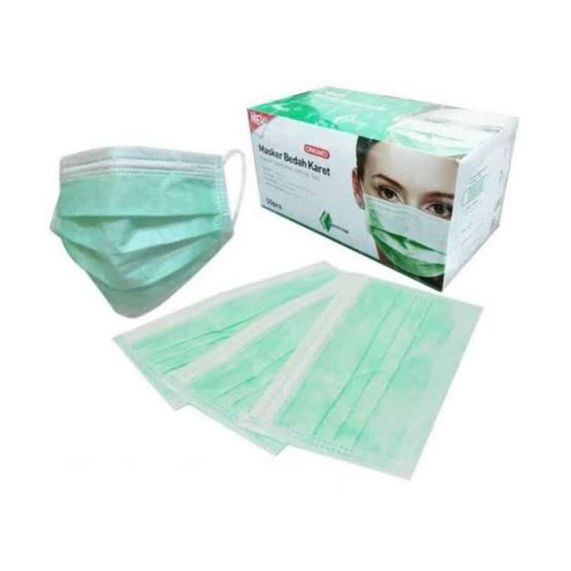 OneMed Masker Surgical 3ply Earloop Isi 50pcs - One Med Masker Medis 3ply - Mask Surgical
