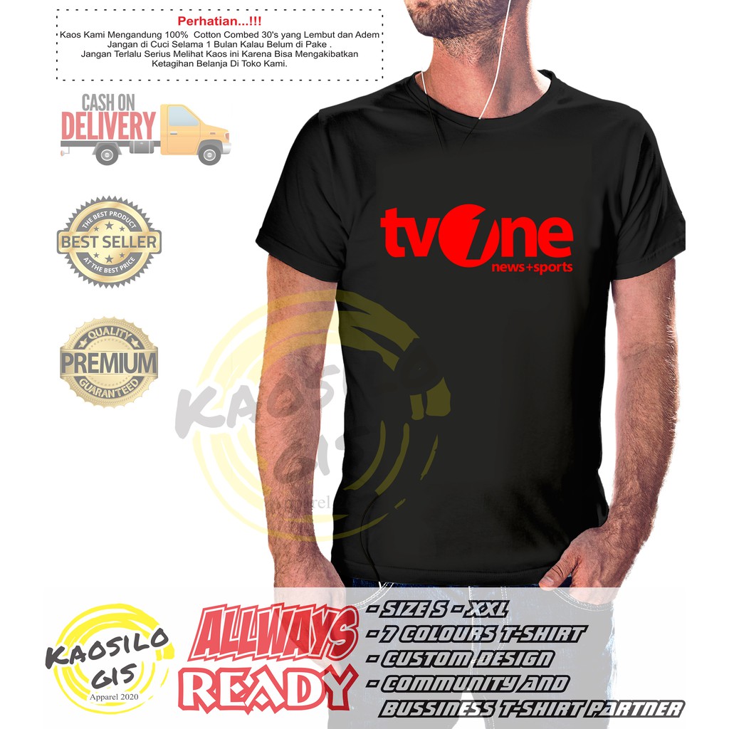 Kaos TV ONE tvone Perusahan Distro - Kaosilogis