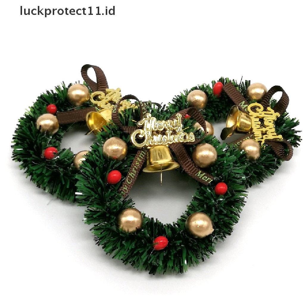 &lt; Luckprotect11. &lt; Luckproteksi1pc Miniatur Karangan Bunga Natal Ukuran 6cm Untuk Dekorasi Rumah Boneka