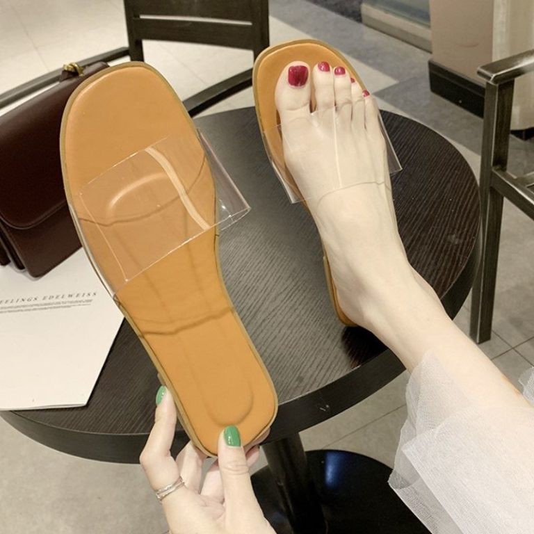 JSF 551 (SIZE 35-39) RISCE SANDAL FLAT TRANSPARANT IMPORT WANITA CEWEK PEREMPUAN JAKARTA BATAM