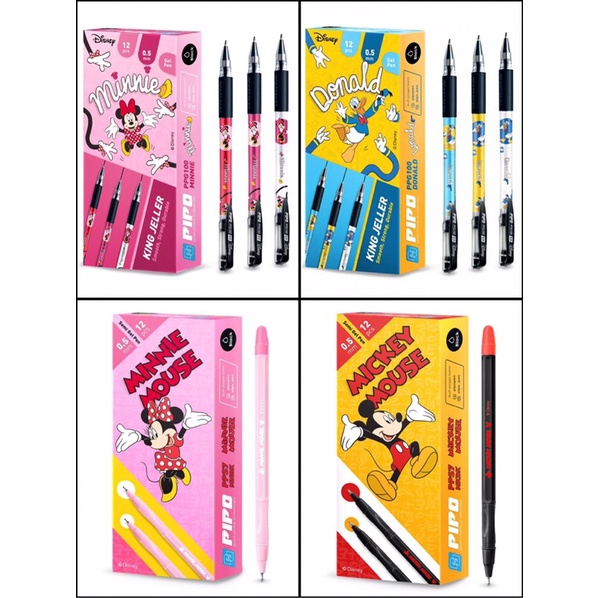 

Pulpen Pipo Disney Gel Pen Kartun Mickey Minnie Mouse Donald Bebek Lucu Murah