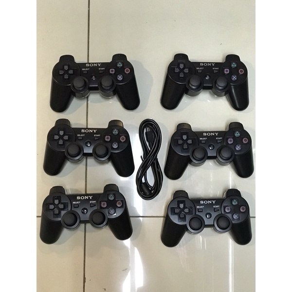 GROSIR paket 6 pcs stik ps3 + 1 kabel cas /Original pabrik dual shock controller