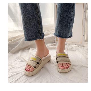  Sandal  Selop  Wanita Bahan Kulit Pu Warna Polos  Untuk 