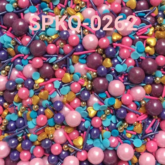 

SPKQ-0262 SPRINKLES SPRINKLE SPRINGKEL 250GR MUTIARA UNGU PINK EMAS TERBARU