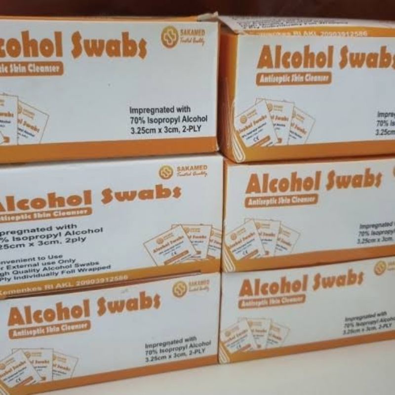 Jual ALKOHOL SWABS SAKAMED BOX Shopee Indonesia