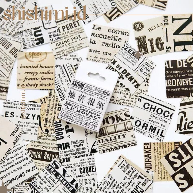 

SHISHIMI stiker vintage retro style untuk dekorasi bujo scrapbooking journaling A0166SB