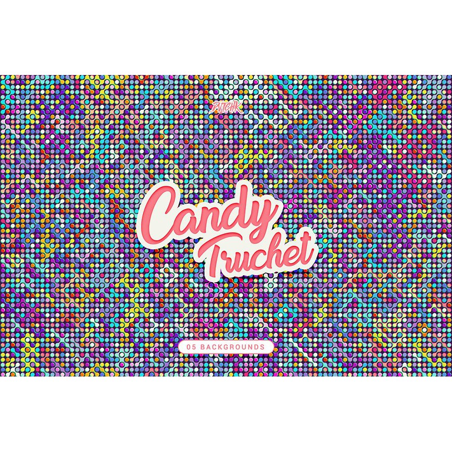 Candy Truchet Backgrounds - JPEG Ultra HD