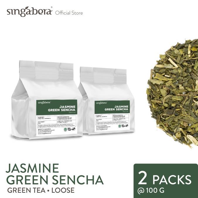 

[ COD ] Singabera Jasmine Green - Teh Hijau Melati - 2 packs @ 100g (Loose tea PRODUK TERBATAS Kode 865