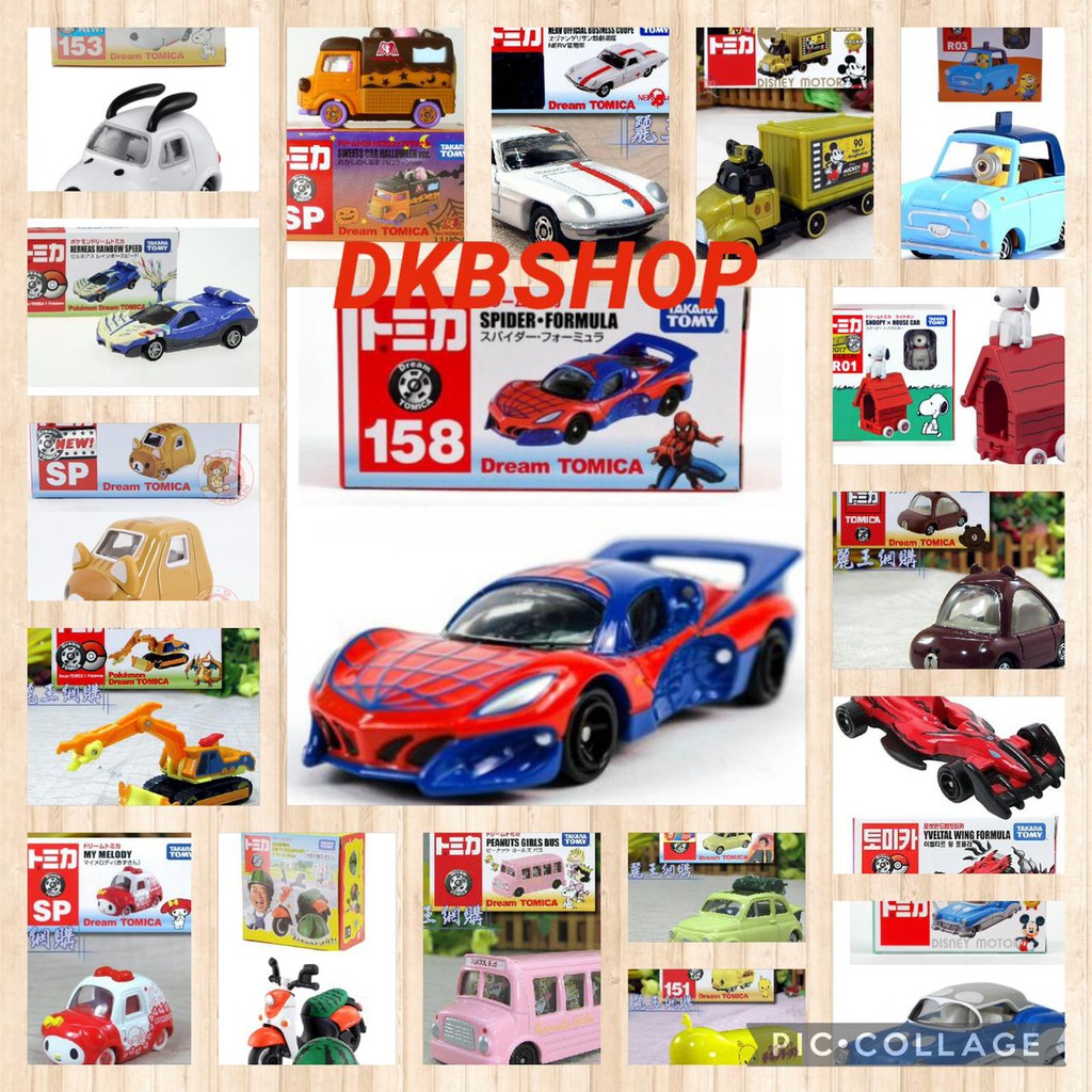 Dream Tomica Disney Tomica Doraemon Tomica Batman Tomica Spiderman Tomica Ironman Tomica Snoopy New