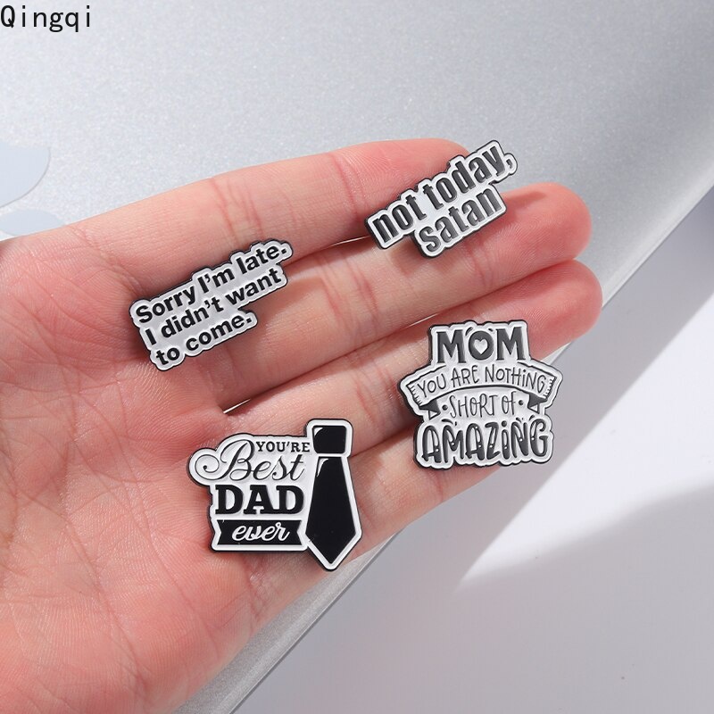 Pin Bros Enamel Desain Quote You 'Re Best Dad Ever Bahan Metal Untuk Hadiah