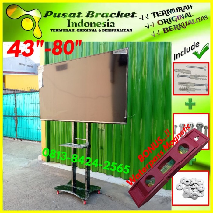 Bracket TV Standing 43&quot; s/d 80&quot; RODA | SUPER KOKOH | IZ.B2T80-001