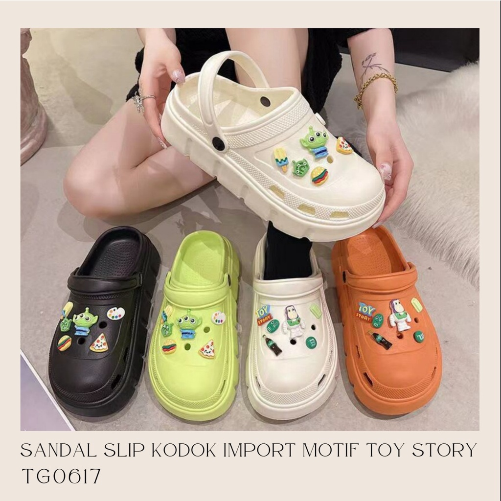 TOPGROSIR TG0617 Sandal slip Kodok Wanita Import Sticker Toy Story