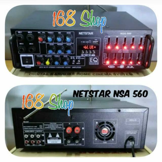 Ampli Bluetooth Netstar NSA 560 Usb Sd Card