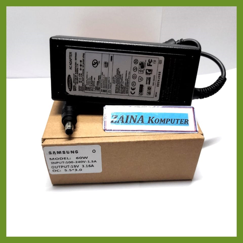 Adaptor Laptop Samsung 19V 3.16A 5.5*3.0Mm Samsung AD-6019R AD-6019 CPA09-004A ADP-60ZH D PA-1600-66