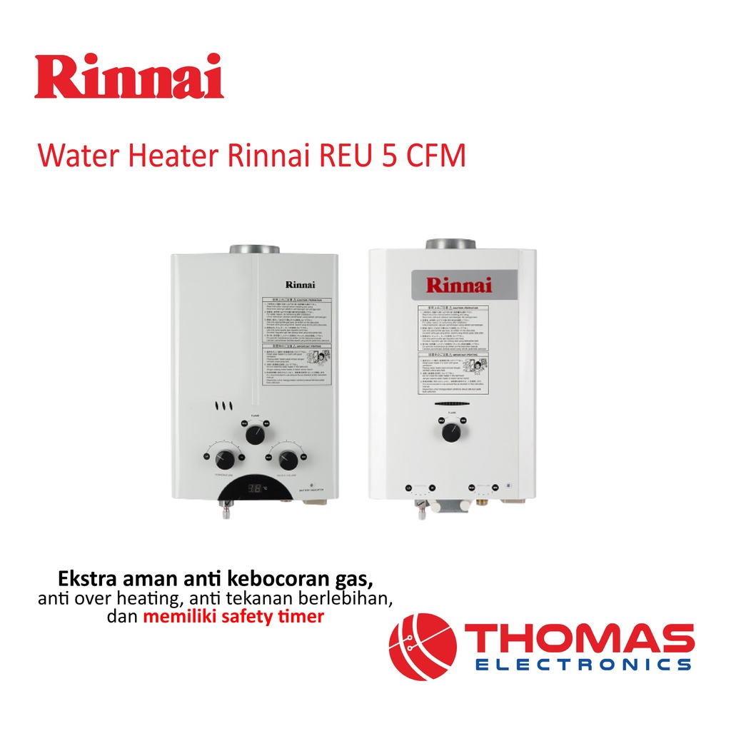Water Heater Gas Rinnai REU 5 CFM REU 5CFM pemanas air gas Rinai