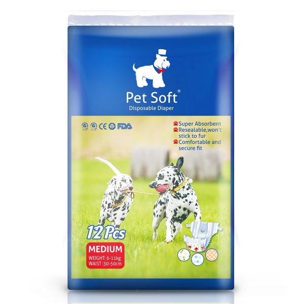 Pet Soft Diaper M Popok Anjing Kucing Hewan Peliharaan Pampers Diapers