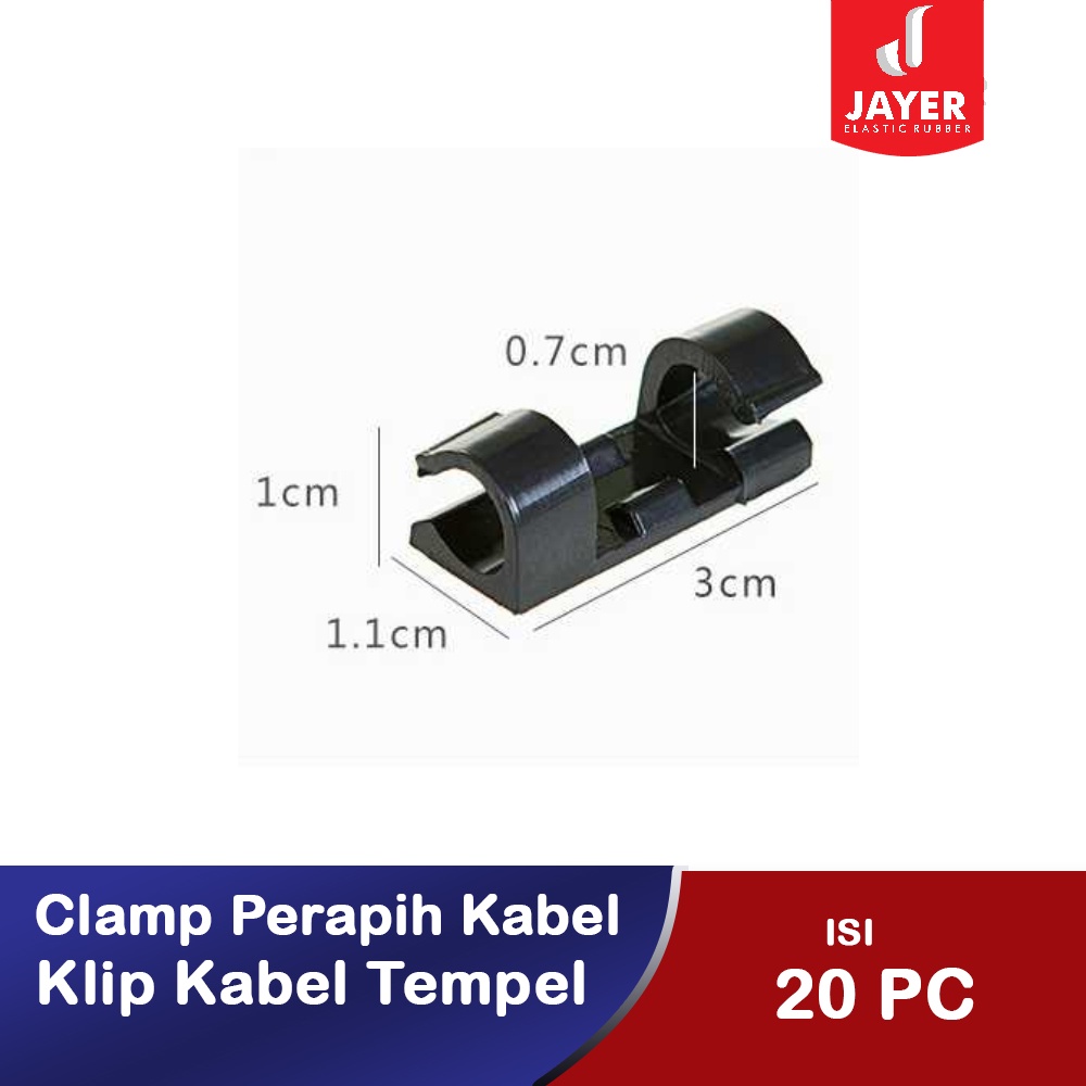 KLIP PERAPIH KABEL ORGANIZER KABEL DINDING ISI 20 PCS