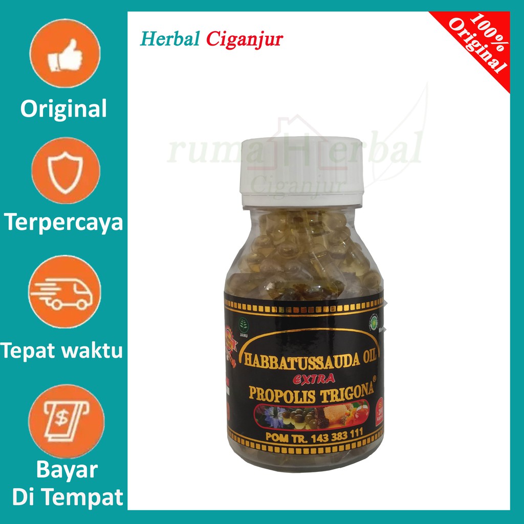 Habatusauda Oil Extra Propolis Trigona Jinten Hitam Isi 200 kapsul POM TR