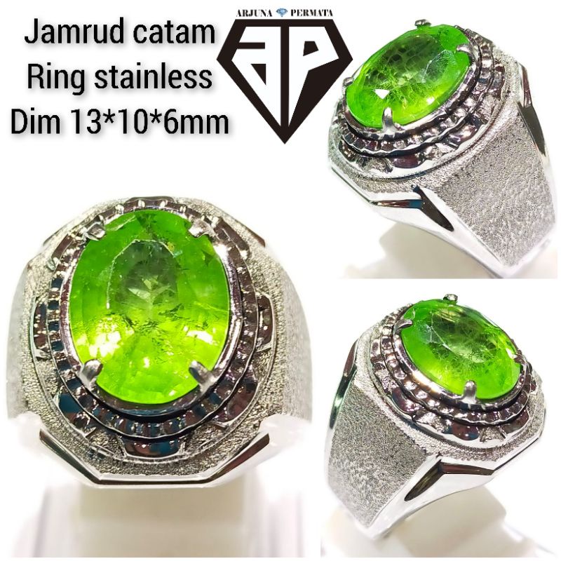CINCIN BATU PERMATA JAMRUD CATAM ASLI KEKERASAN NAIK MENTOK FULL