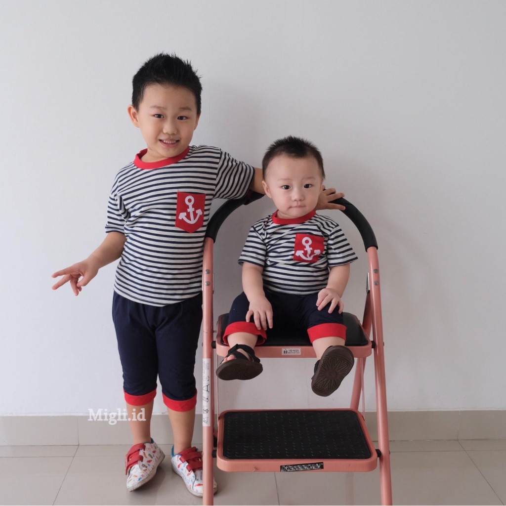 Baju Anak Bayi Laki Laki IMPORT setelan Baju Celana Anak Bayi Marine
