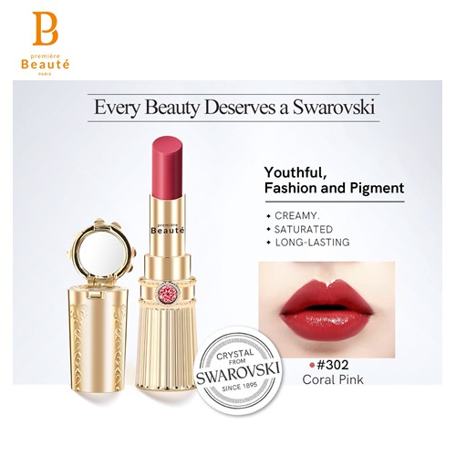 Premiere Beaute Swarovski Crystal Cherry Lipstick/Lipgloss