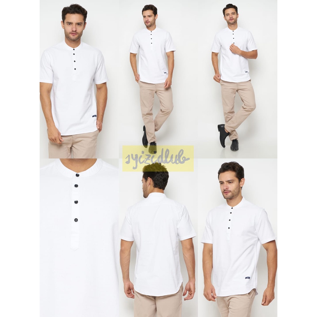 MAG Fashion Kemeja Koko Pria Lengan Pendek Katun Cigarette - Baju Koko Cigarette Basic Polos MURAH