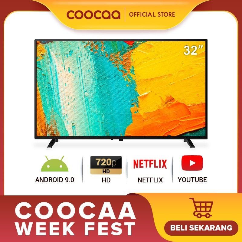COOCAA Digital TV LED 32 inch - Android 9.0 - Panel HD - Youtube - Netflix - WIFI (TV COOCAA 32S3G)