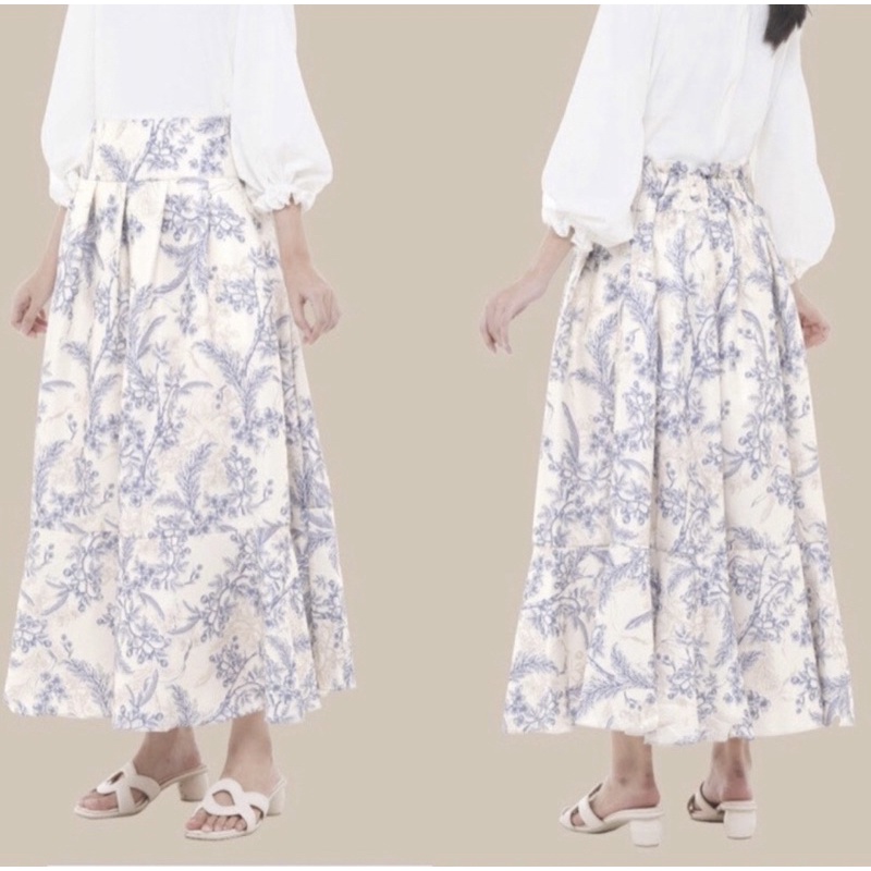 Siap Kirim ruby skirt classic blue size XL-XXL