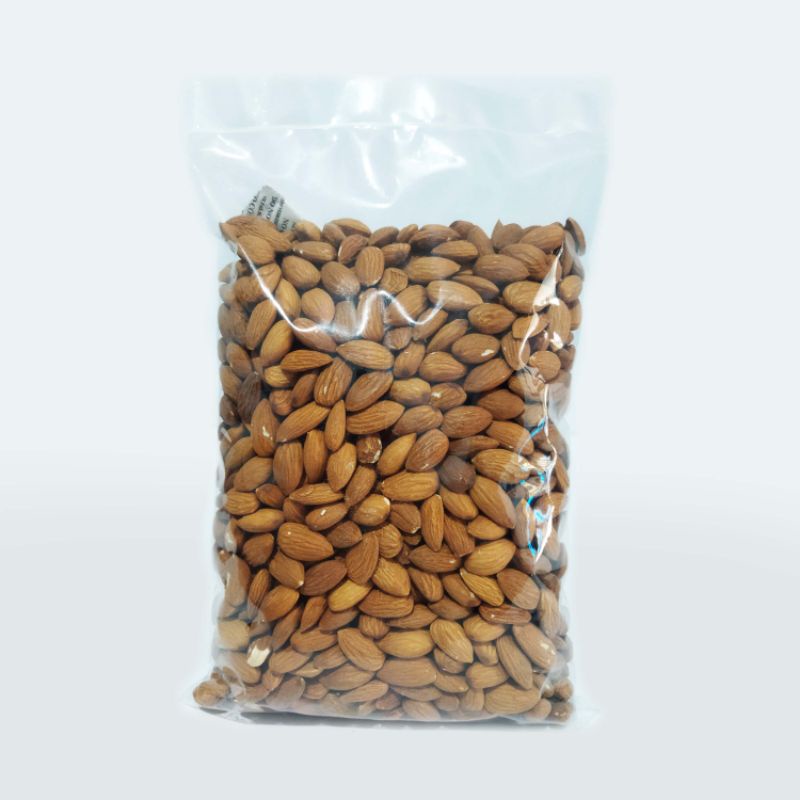 Kacang Almond Mentah/Raw Kualitas Super/Premium 1 kg Bisa Goreng Pasir